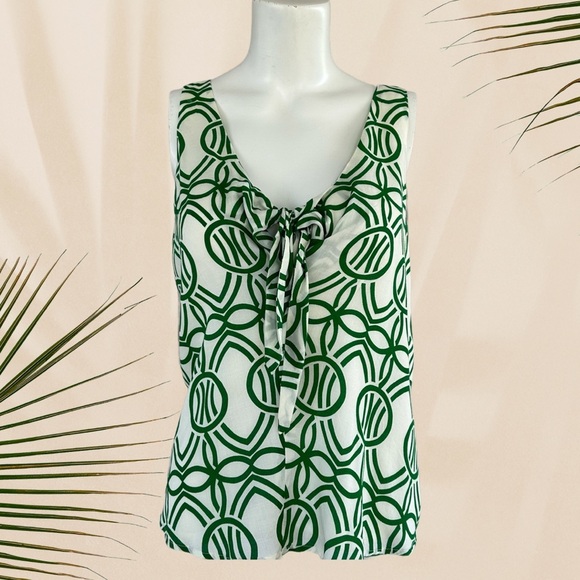 🌴 Maeve Green Sleeveless Ln f Tank Top, Size S - Picture 10 of 10